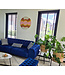 MAISON SUKU Rieten Wandcirkel in Knalkleuren ø 70 cm