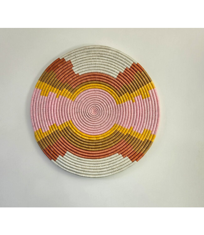 MAISON SUKU Rieten Wandcirkel in Knalkleuren ø 70 cm