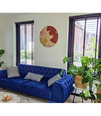 MAISON SUKU Rieten wanddecoratie Bloem ø 70 cm