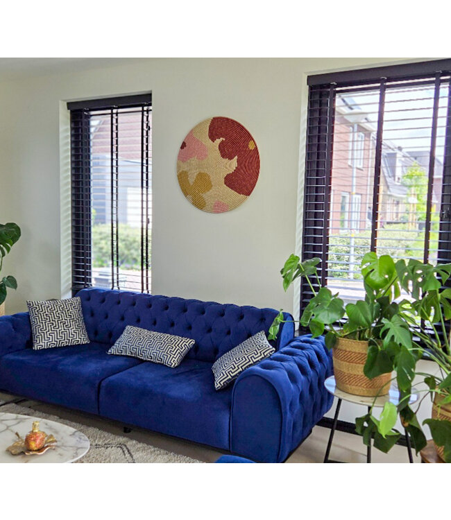 MAISON SUKU Rieten wanddecoratie Bloem ø 70 cm
