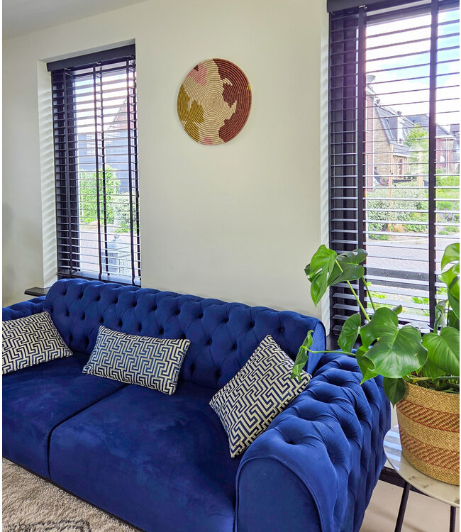 MAISON SUKU Rieten wanddecoratie Bloem ø 50 cm