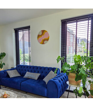 MAISON SUKU Rieten Wandcirkel in Knalkleuren ø 50 cm