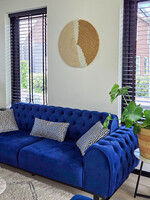 MAISON SUKU Aardetinten rieten wanddecoratie Sand ø 70 cm