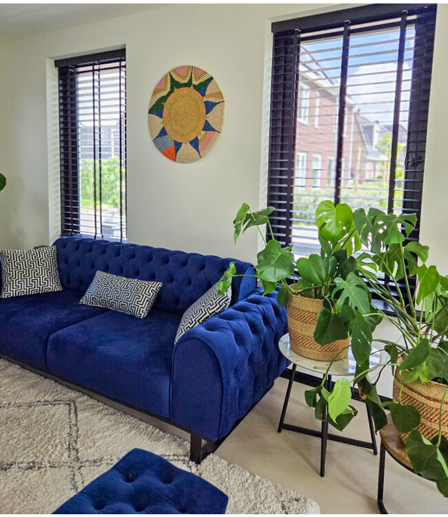 MAISON SUKU Rieten Wandcirkel Tropicana – Kleurexplosie ø 50 cm