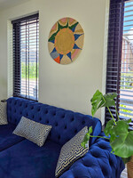 MAISON SUKU Rieten Wandcirkel Tropicana – Kleurexplosie ø 50 cm