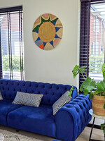 MAISON SUKU Rieten Wandcirkel Tropicana – Kleurexplosie ø 70 cm