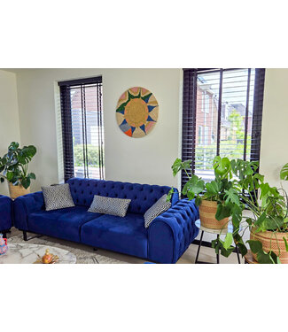 MAISON SUKU Rieten Wandcirkel Tropicana – Kleurexplosie ø 70 cm