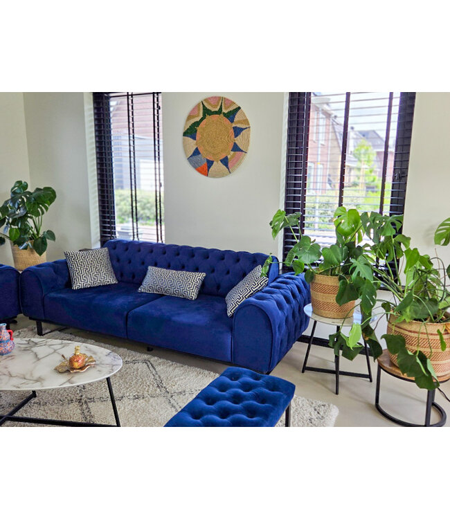 MAISON SUKU Rieten Wandcirkel Tropicana – Kleurexplosie ø 70 cm