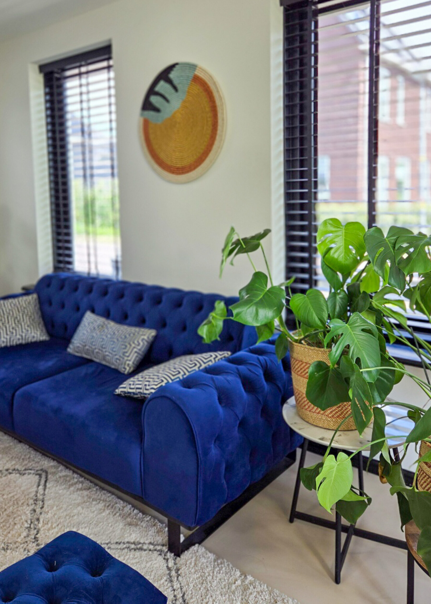 MAISON SUKU Rieten Wandcirkel Pomelo – Zomerse Frisse Look ø 70 cm