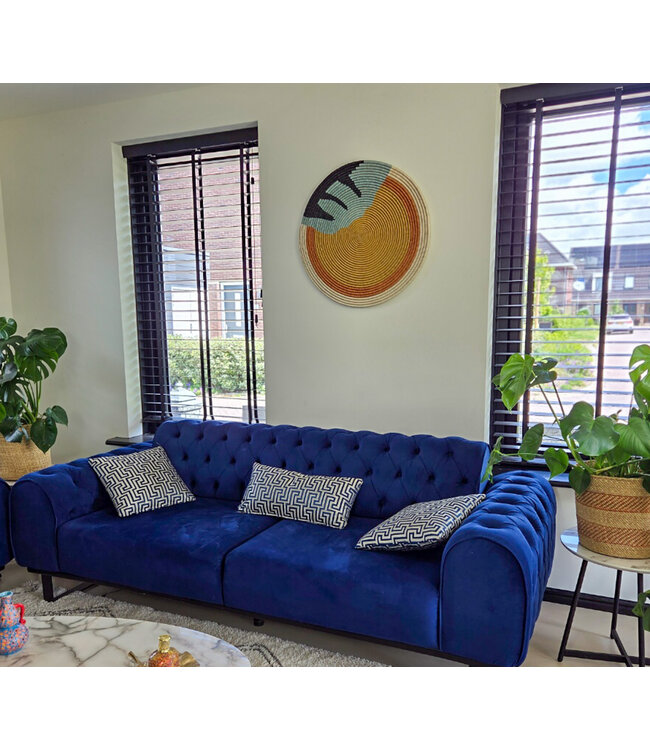 MAISON SUKU Rieten Wandcirkel Pomelo – Zomerse Frisse Look ø 70 cm