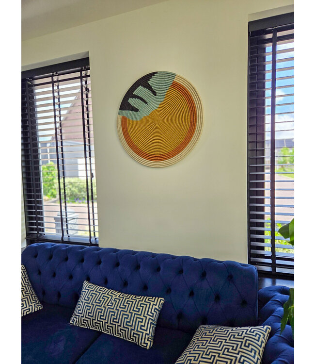 MAISON SUKU Rieten Wandcirkel Pomelo – Zomerse Frisse Look ø 70 cm