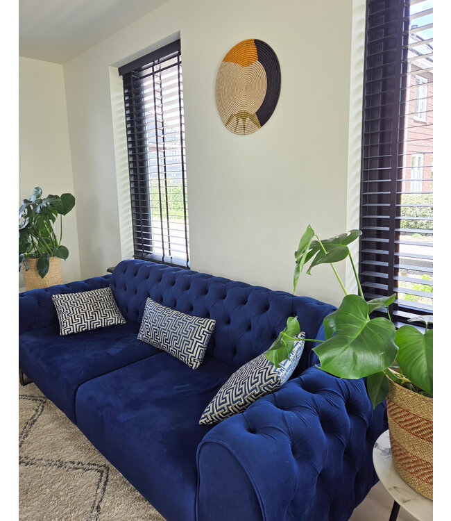 MAISON SUKU Rieten Wandcirkel Botanica 50 cm – Natuurlijke Boho Look