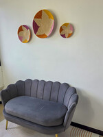 MAISON SUKU Set van 3 Rieten Wandcirkels Bloem – 20, 30 en 40 cm