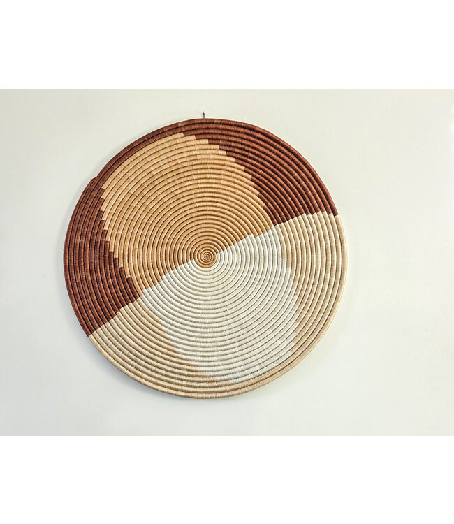 MAISON SUKU Rieten Wandcirkel Sand Brown 70 cm – Warm & Natuurlijk