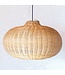 Grote rotan -lampenkap - ronde boho hanglamp - handgemaakte rotan hangende lamp - natuurlijke vezels geweven lampenkap (Ø 56 cm) anjani