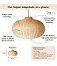 Grote rotan -lampenkap - ronde boho hanglamp - handgemaakte rotan hangende lamp - natuurlijke vezels geweven lampenkap (Ø 56 cm) anjani