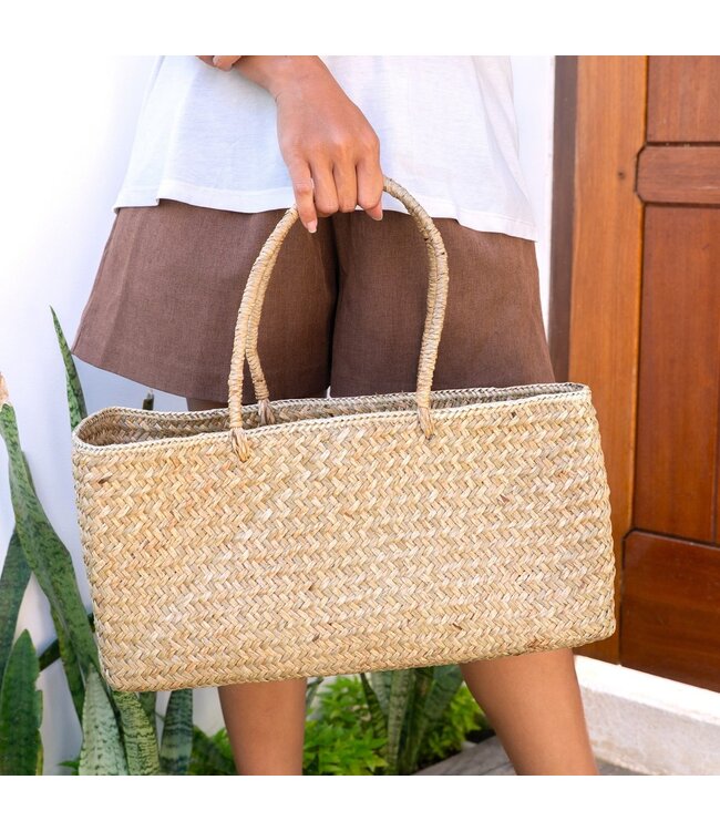 Handwoven tas gemaakt van zeegras salara (2 maten)