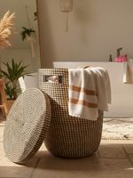 MAISON SUKU Rieten Wasmand & Opbergmand Zwart