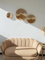 MAISON SUKU Rieten Wandmanden Set Safi – 3-delige Wanddecoratie