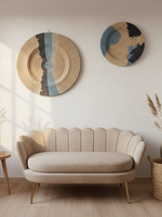 MAISON SUKU Rieten Wandcirkel Oceano set 70 & 50 cm