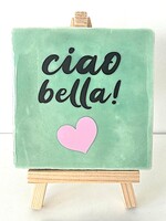 Tegel Quotes ciao bella - groen
