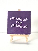 Tegel Quotes heerlie de peerlie - paars
