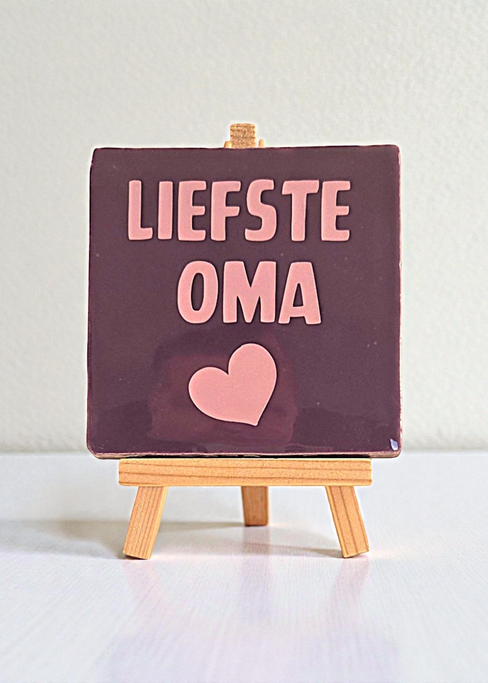 Tegel Quotes Tegel "liefste oma" – handgemaakt 10x10 cm