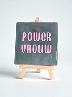 Tegel Quotes power vrouw - zeegroen
