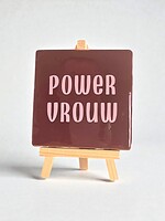 Tegel Quotes power vrouw - zeegroen - bordeaux