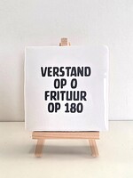 Tegel Quotes verstand op o frituur op 180 - wit