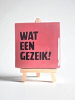 Tegel Quotes wat een gezeik ! - roze