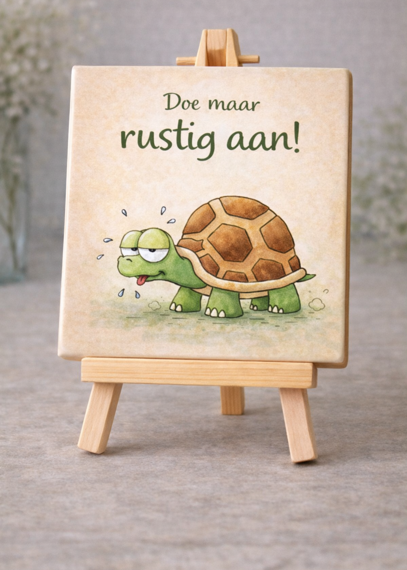 Tegel Quotes Tegel met schildpad – rustige en schattige dieren tegel