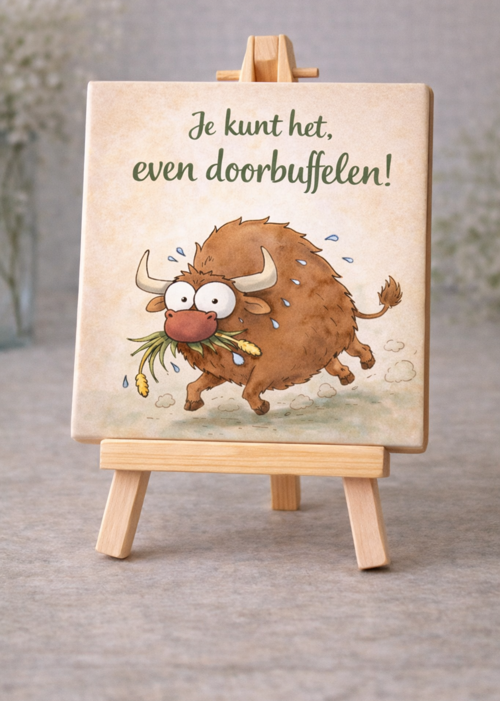 Tegel Quotes Tegel met buffel – stoere dieren tegel met karakter