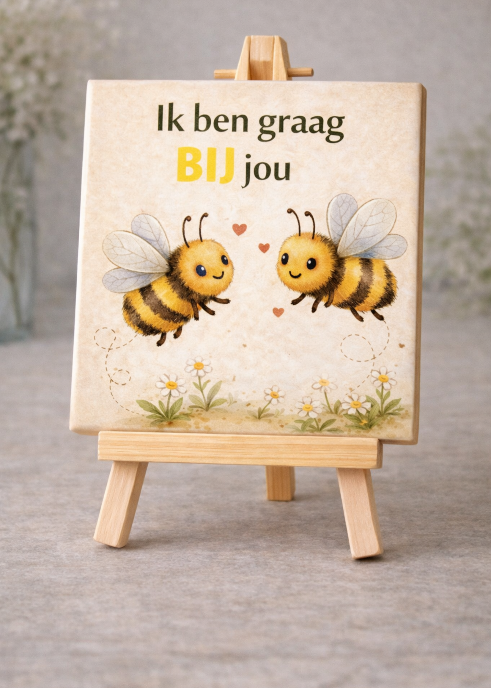Tegel Quotes Tegel met bijen – vrolijke dieren tegel met speelse illustratie