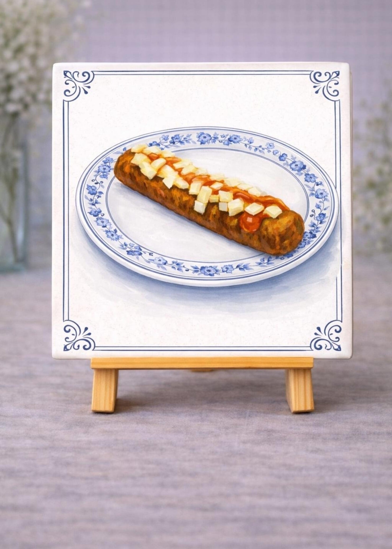 Tegel Quotes Tegel frikandel speciaal – unieke keramische tegel met karakter