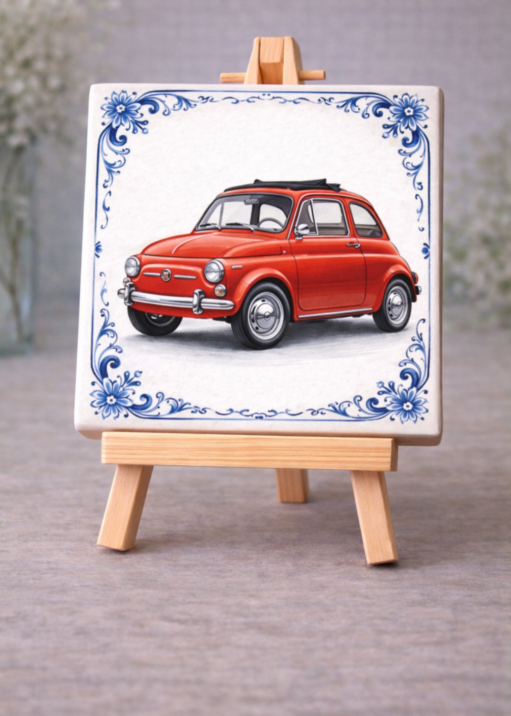 Tegel Quotes Tegel Fiat 500 – unieke keramische tegel met karakter