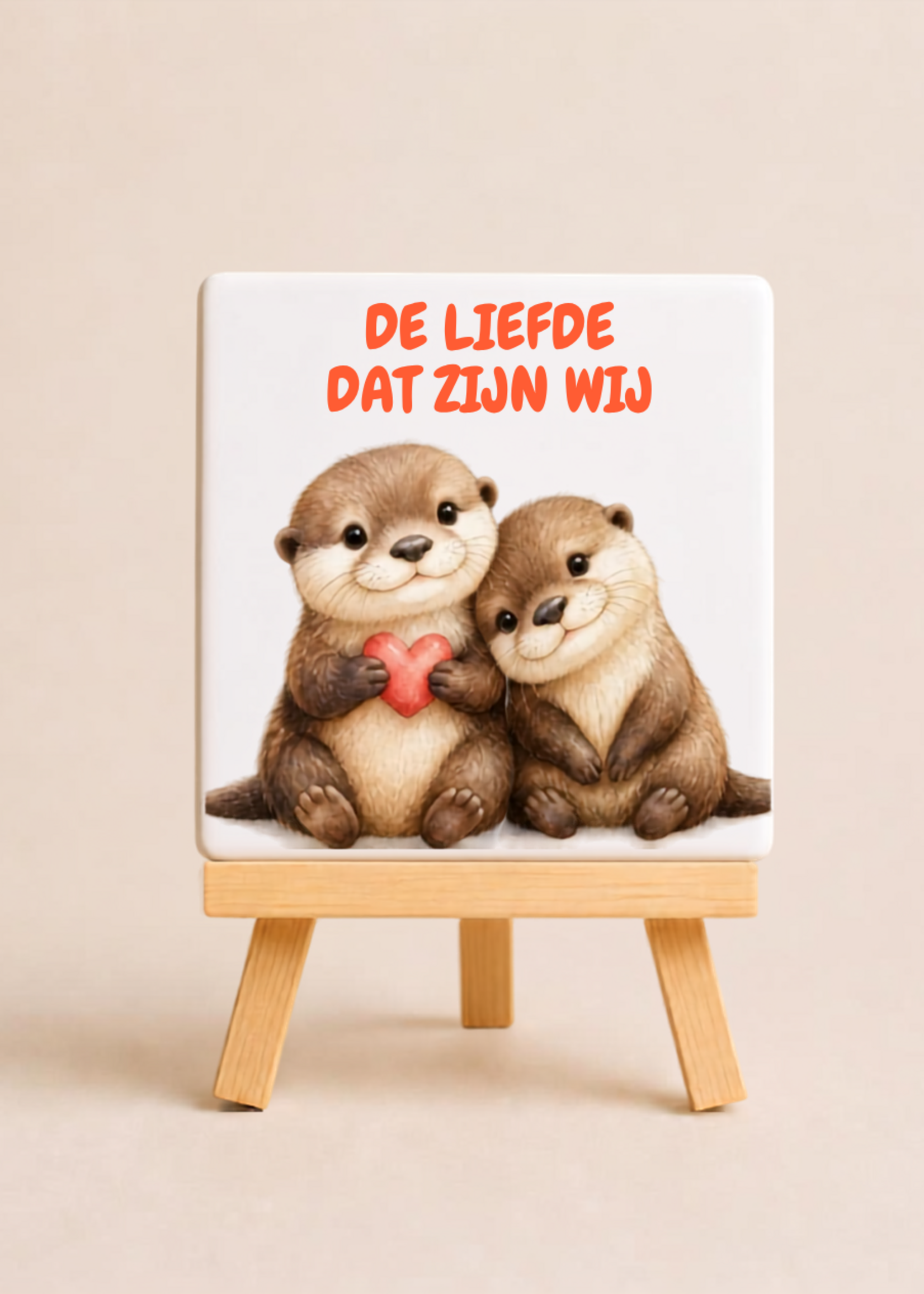 Tegel Quotes Tegel de liefde dat zijn wij– dieren tegel met illustratie