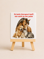 Tegel Quotes Tegel De beste therapeut heeft een vacht en vier poten