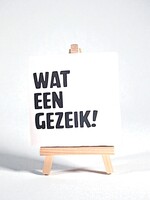 Tegel Quotes wat een gezeik ! - wit