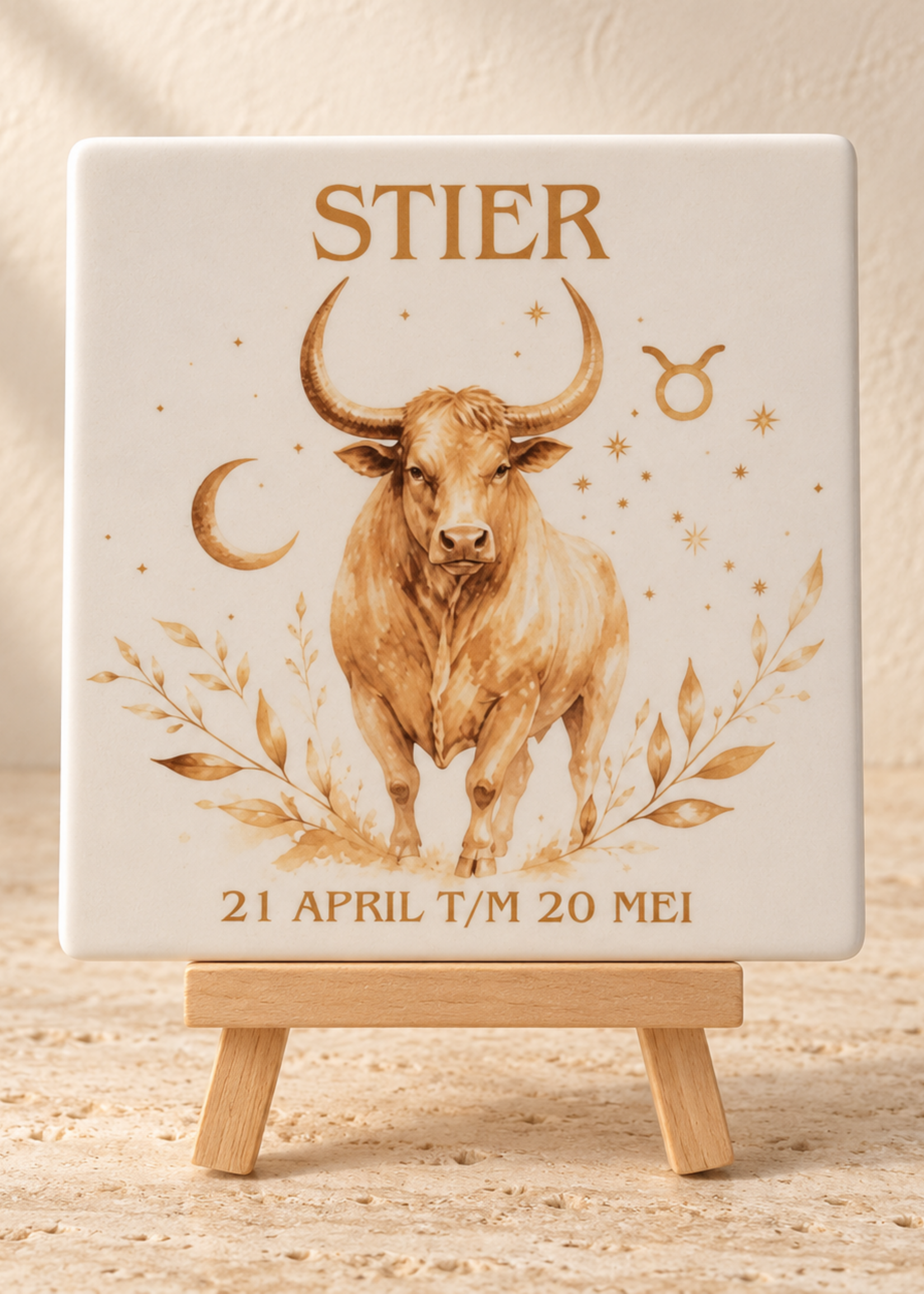 Tegel Quotes Tegel Stier – unieke keramische tegel met karakter