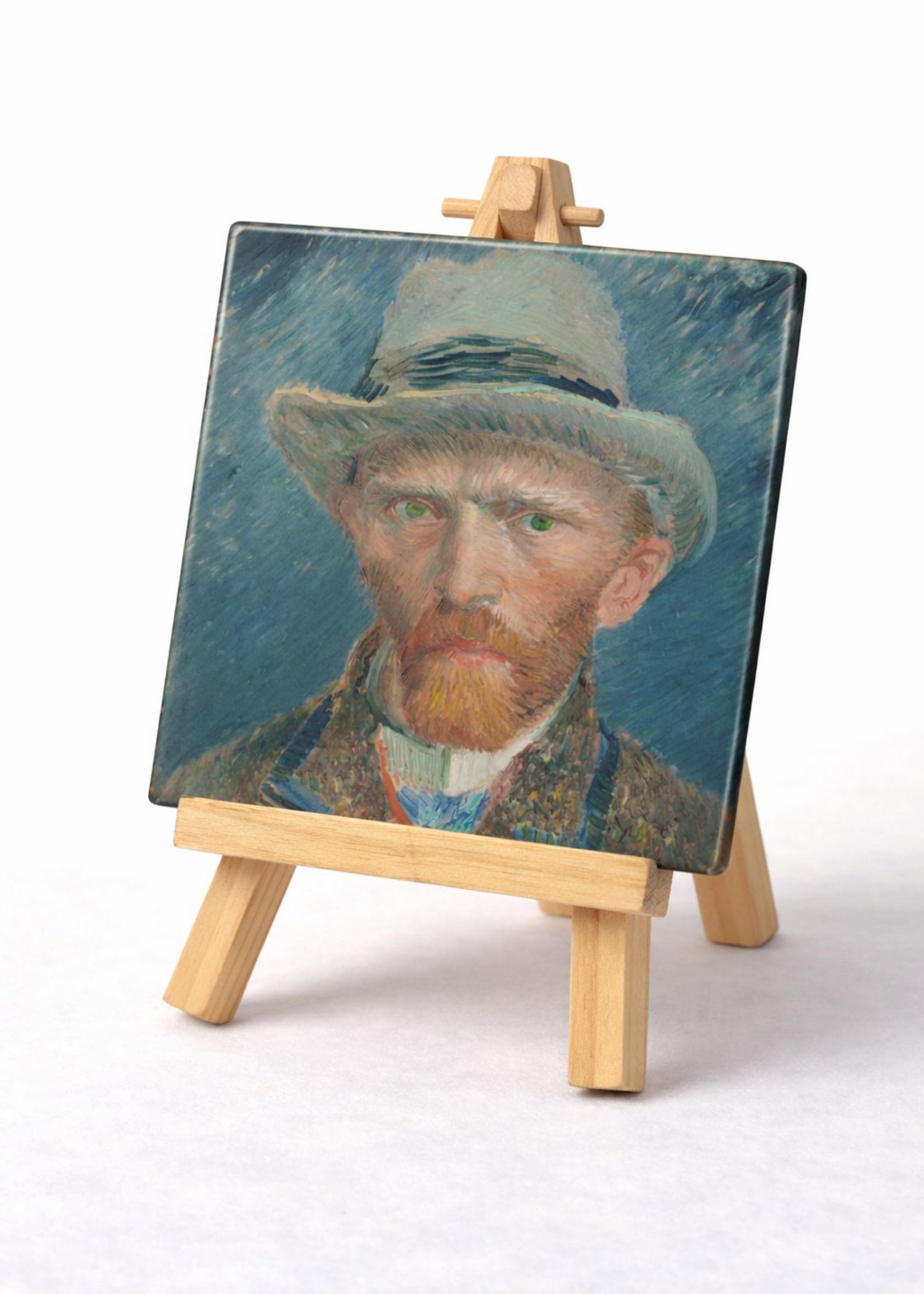 Tegel Quotes Tegel Zelfportret van Gogh – unieke keramische tegel met karakter