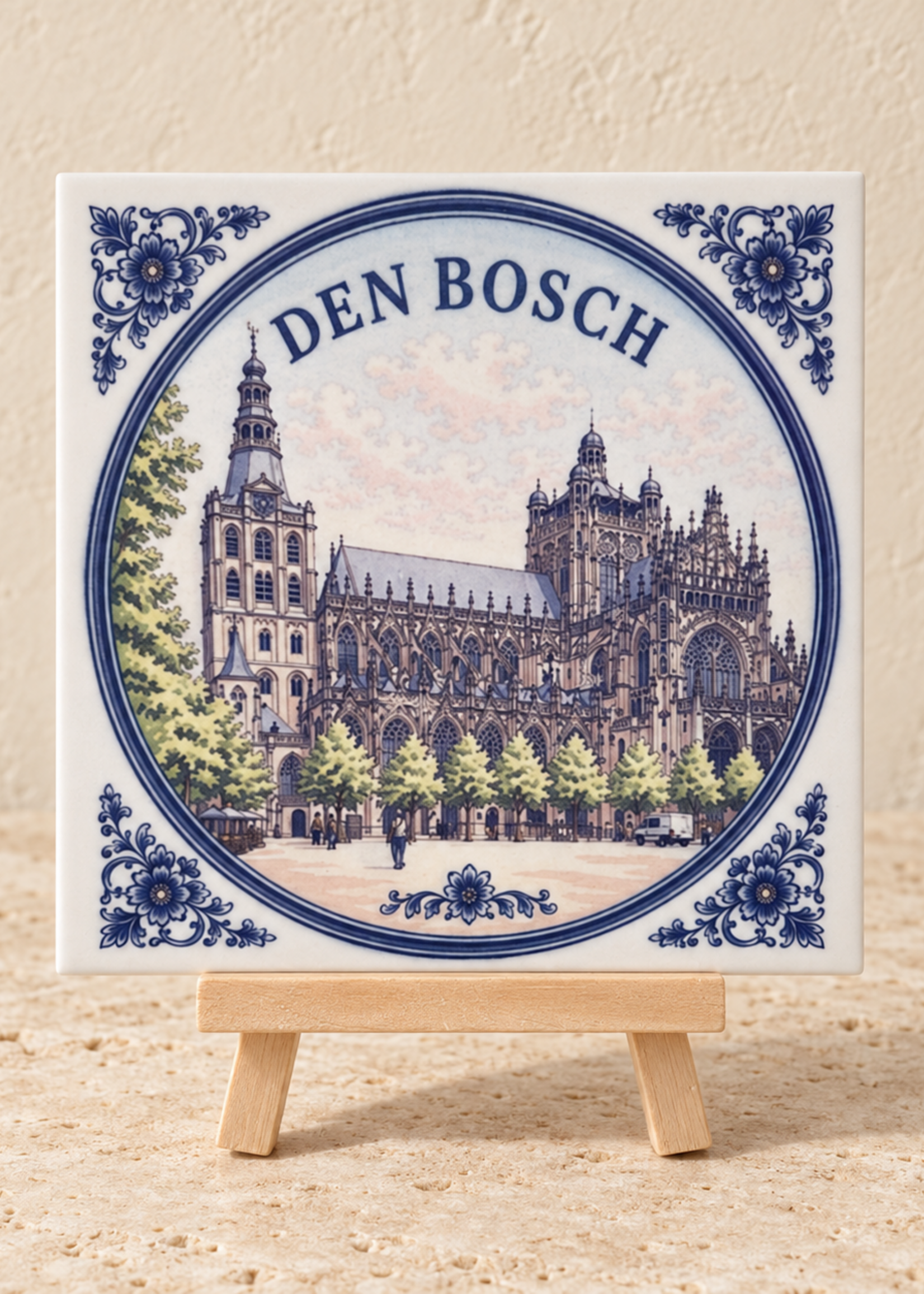 Tegel Quotes Den Bosch op een tegel | Delfts blauw stadstegeltje