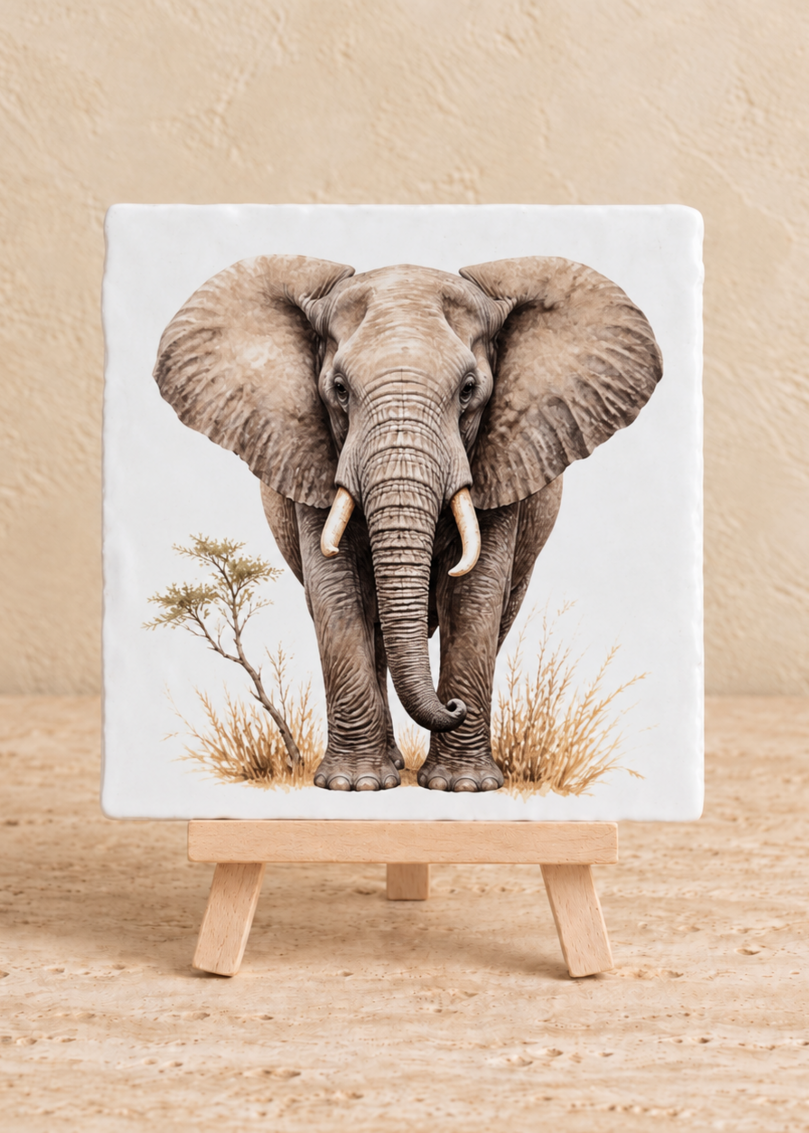 Tegel Quotes Olifant op een tegel | Bijzonder wild dier & safari tegeltje