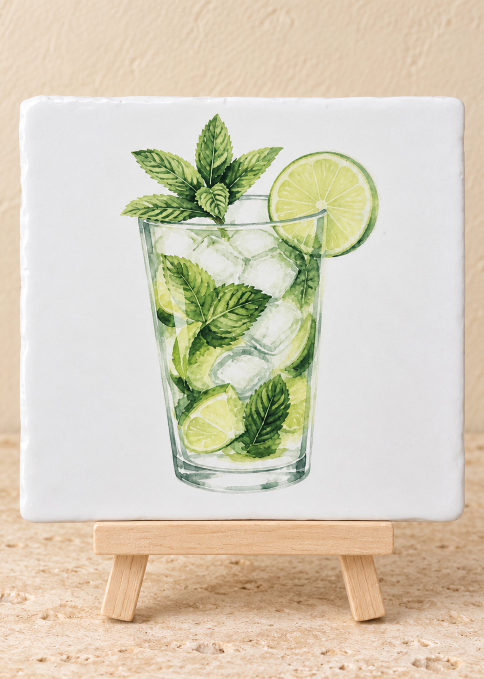 Tegel Quotes Mojito op een tegel | Fris & zomers cocktail tegeltje