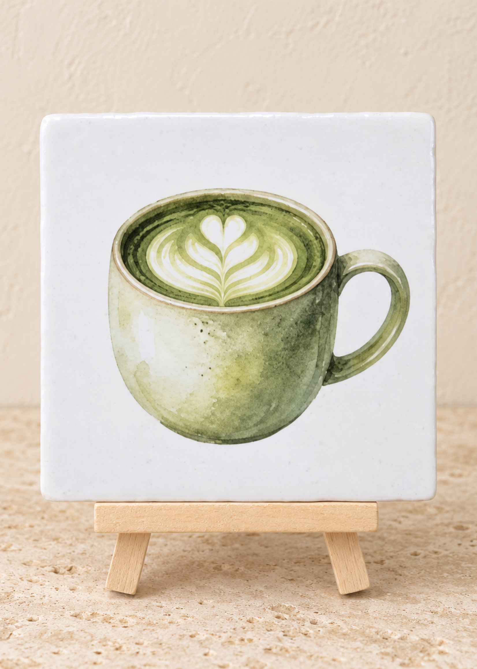 Tegel Quotes Matcha Latte op een tegel | Trendy koffie & matcha tegeltje