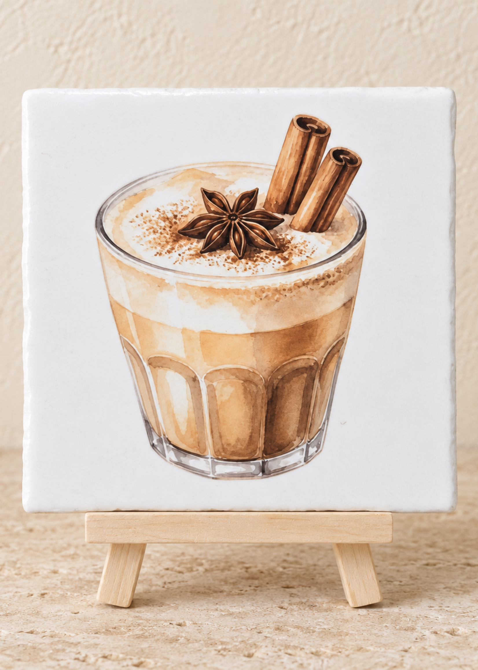 Tegel Quotes Chai Latte op een tegel | Gezellig thee & latte tegeltje
