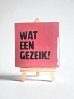 Tegel Quotes wat een gezeik ! - roze