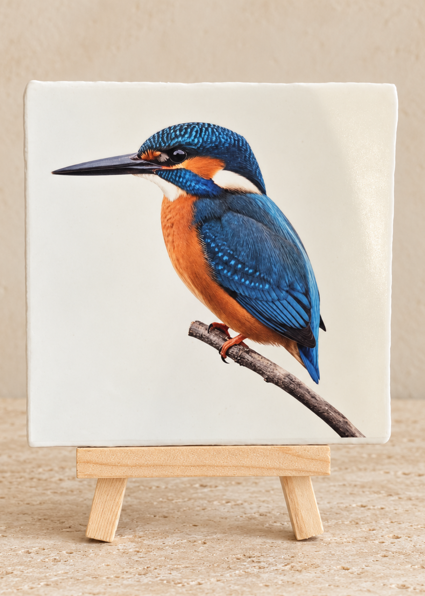 Tegel Quotes IJsvogel op een tegel | Kleurrijk vogel tegeltje voor vogelliefhebbers