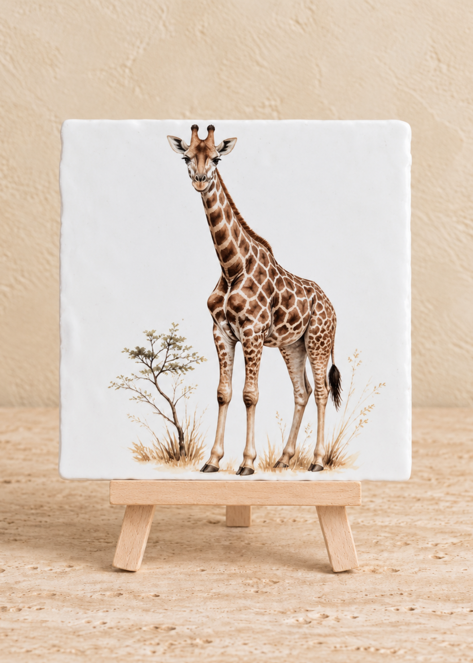 Tegel Quotes Giraffe op een tegel | Sfeervol wild dier tegeltje