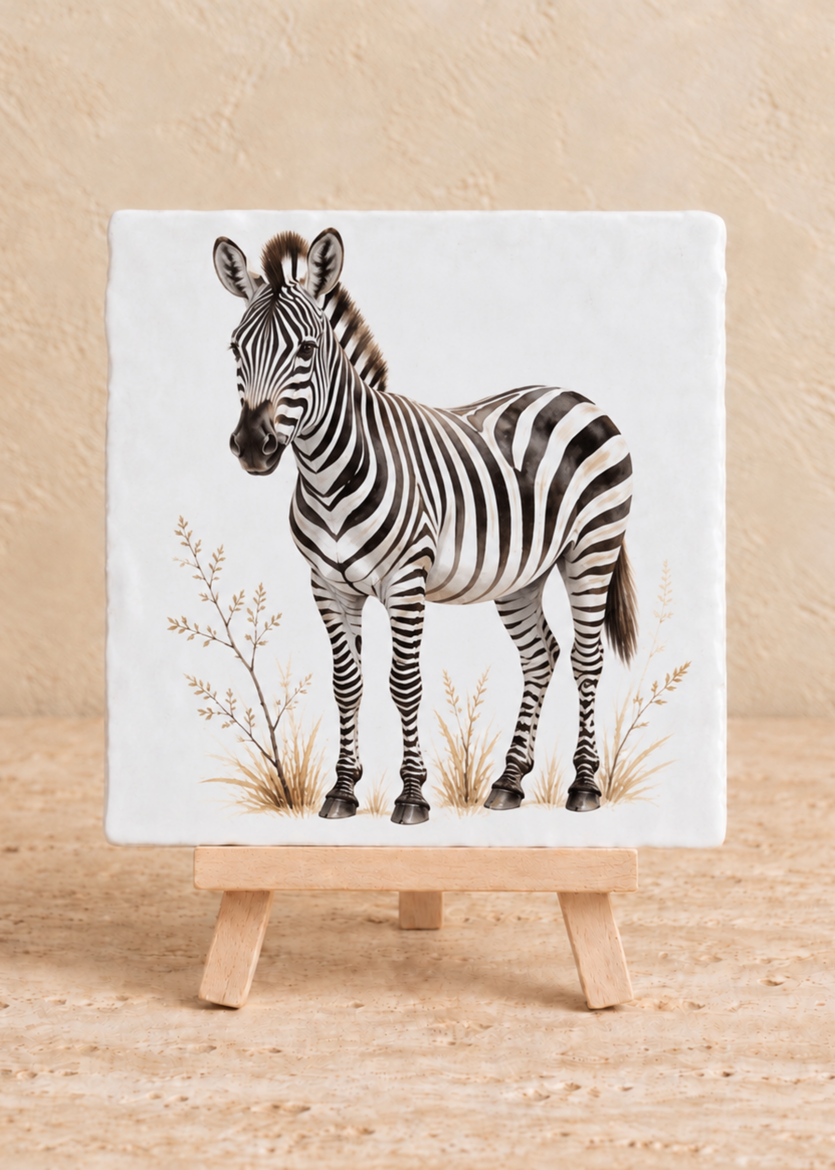Tegel Quotes Zebra op een tegel | Stoer safari & wild dier tegeltje
